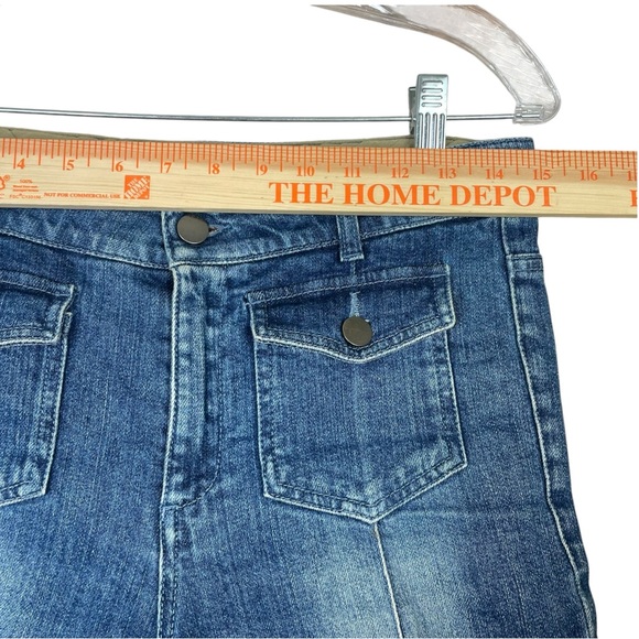 Stella McCartney Denim Jeans Bootcut Women Size 28 Blue  Flip Pockets Patched - Picture 13 of 15